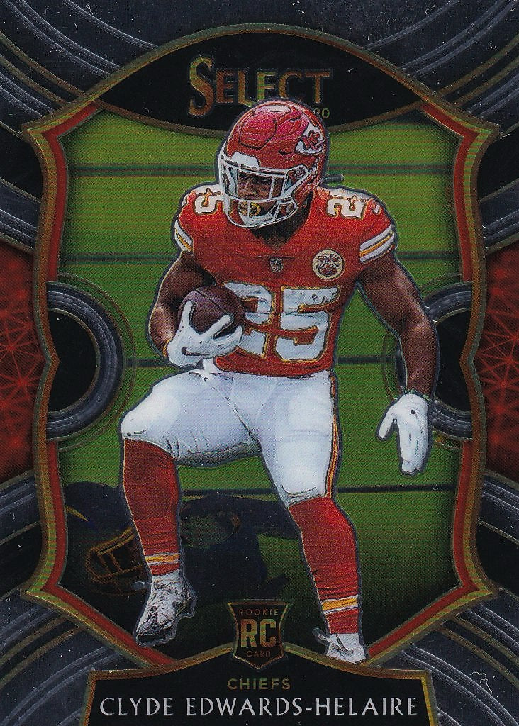 2020 Panini Select Football - Base #54 Kansas City Chiefs, Clyde Edwards-Helaire