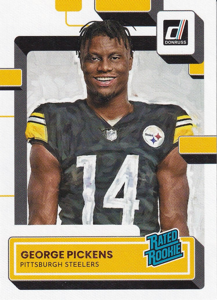 2022 Donruss Football Canvas #323 Pittsburgh Steelers, George Pickens