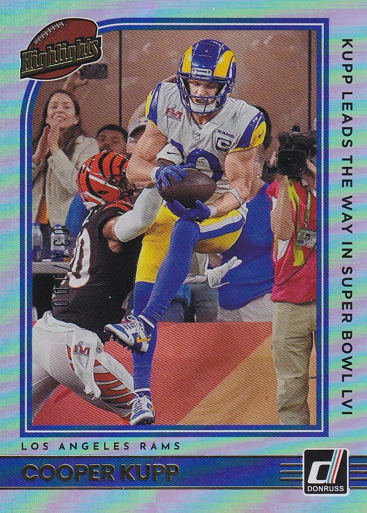 2022 Donruss Football Highlights #H-CK Los Angeles Rams, Cooper Kupp
