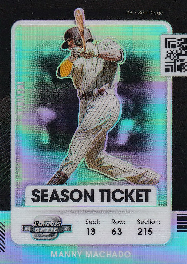 2021 Panini Contenders Baseball - Base Optic Holo #69 San Diego Padres, Manny Machado