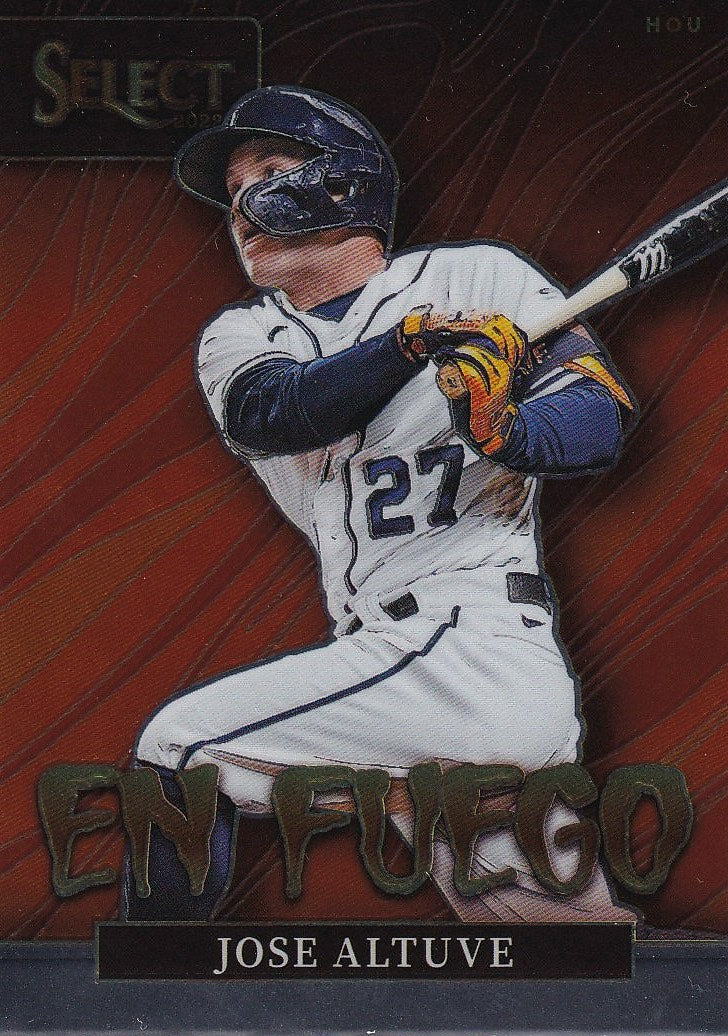 2022 Panini Select Baseball En Fuego #EF7 Houston Astros, Jose Altuve