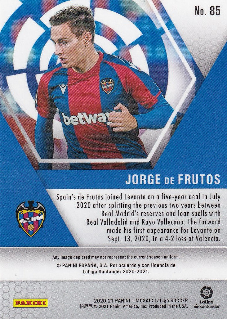 2020-21 Panini Mosaic La Liga - Base #85 Jorge de Frutos