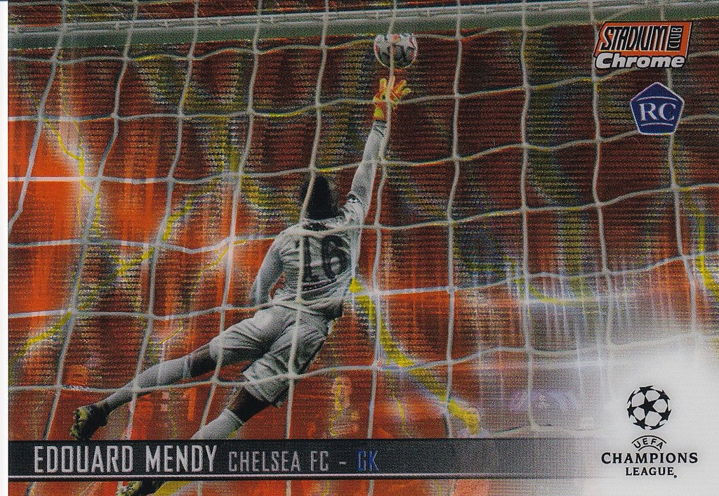 2020-21 Topps Stadium Club Chrome UCL - Base Orange Refractor #5 Edouard Mendy