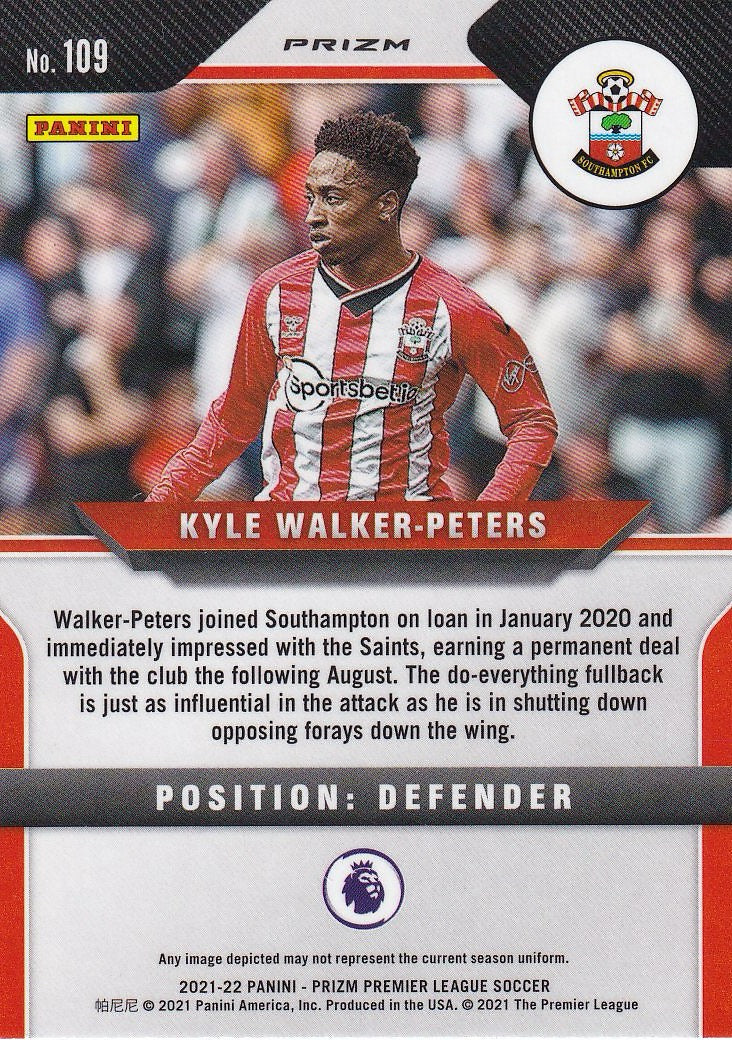 2021-22 Panini Prizm Premier League - Base Prizms Silver #109 Kyle Walker-Peters