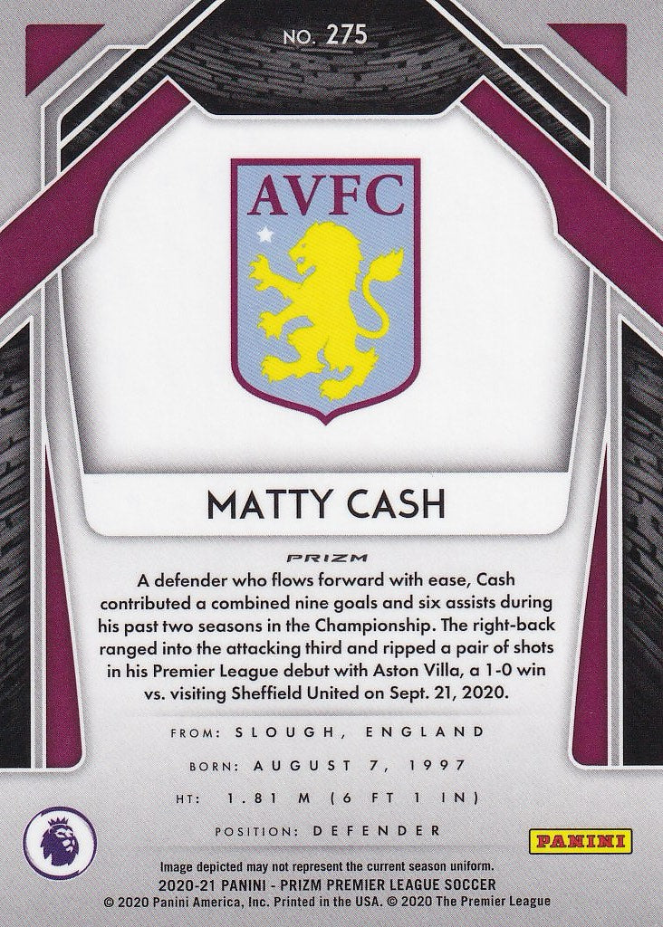 2020-21 Panini Prizm Premier League - Base Pink Ice Prizm #275 Matty Cash