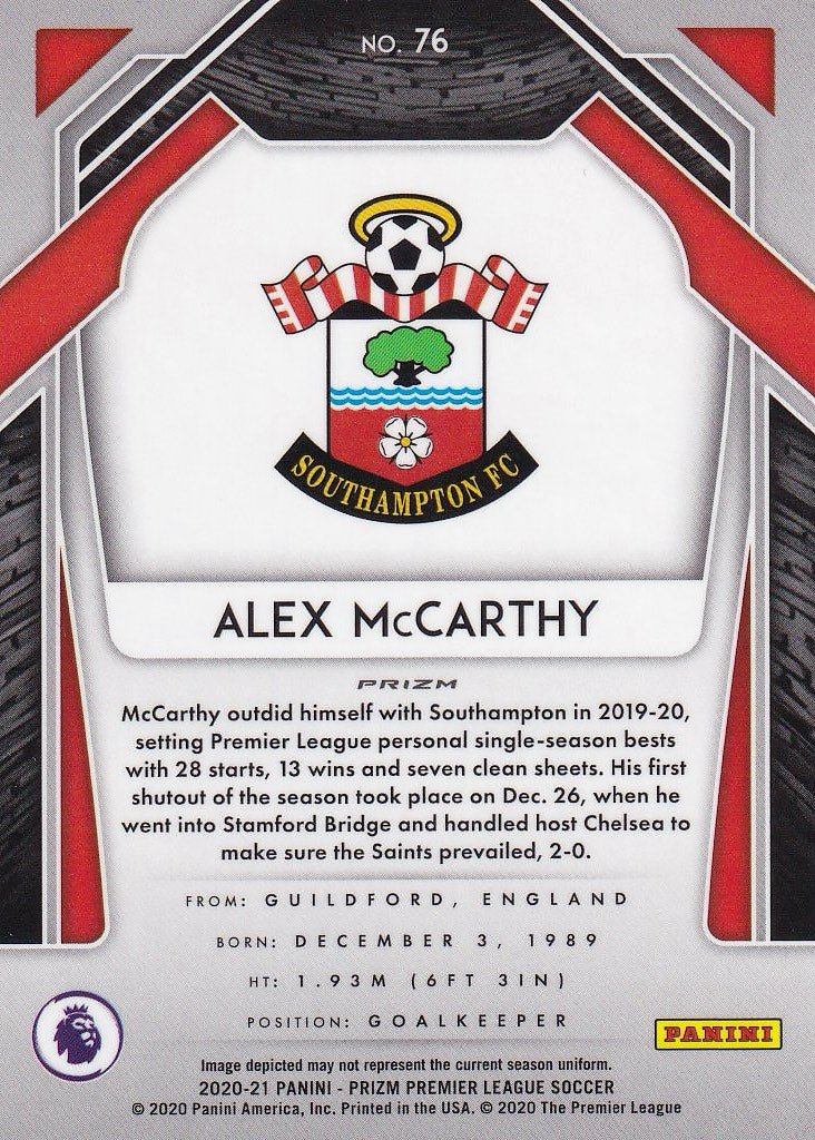 2020-21 Panini Prizm Premier League - Base Blue Pulsar Prizm #76 Alex McCarthy