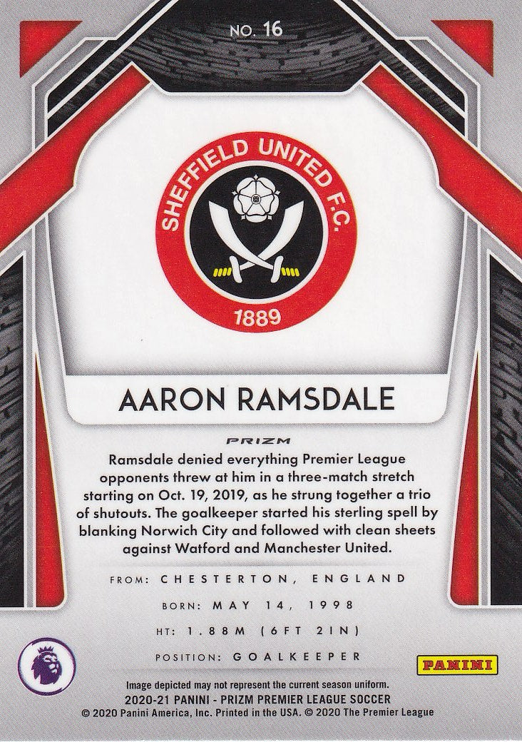 2020-21 Panini Prizm Premier League - Base Purple Pulsar Prizm #16 Aaron Ramsdale