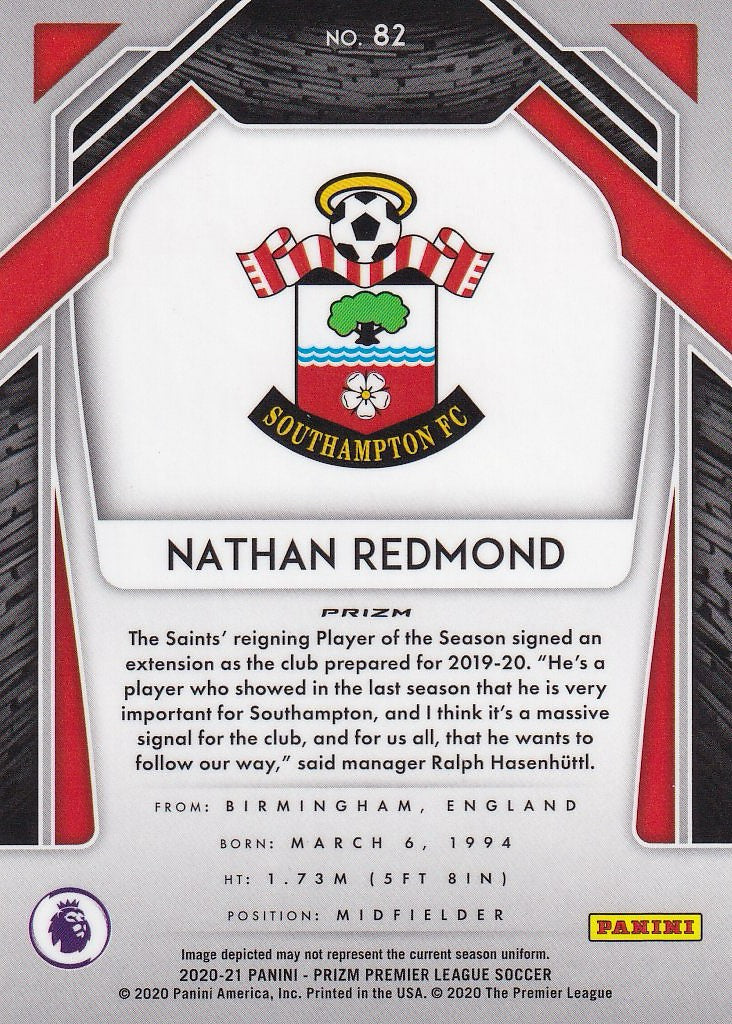 2020-21 Panini Prizm Premier League - Base Pulsar Prizm #82 Nathan Redmond