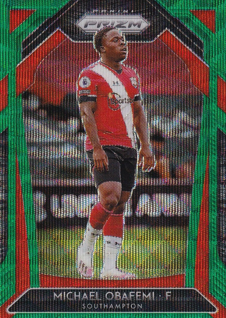 2020-21 Panini Prizm Premier League - Base Green Pulsar Prizm #90 Michael Obafemi