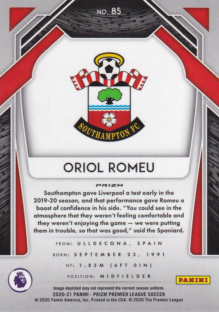 2020-21 Panini Prizm Premier League - Base Green Pulsar Prizm #85 Oriol Romeu