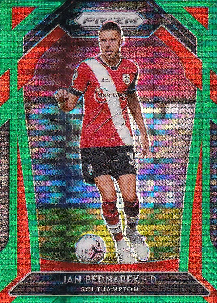 2020-21 Panini Prizm Premier League - Base Green Pulsar Prizm #81 Jan Bednarek
