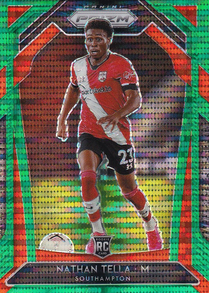 2020-21 Panini Prizm Premier League - Base Green Pulsar Prizm #77 Nathan Tella