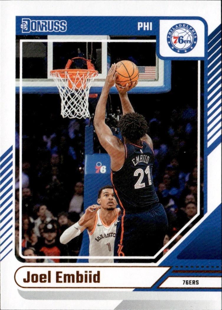 2024-25 Donruss Basketball - Base #28 Philadelphia 76ers, Joel Embiid