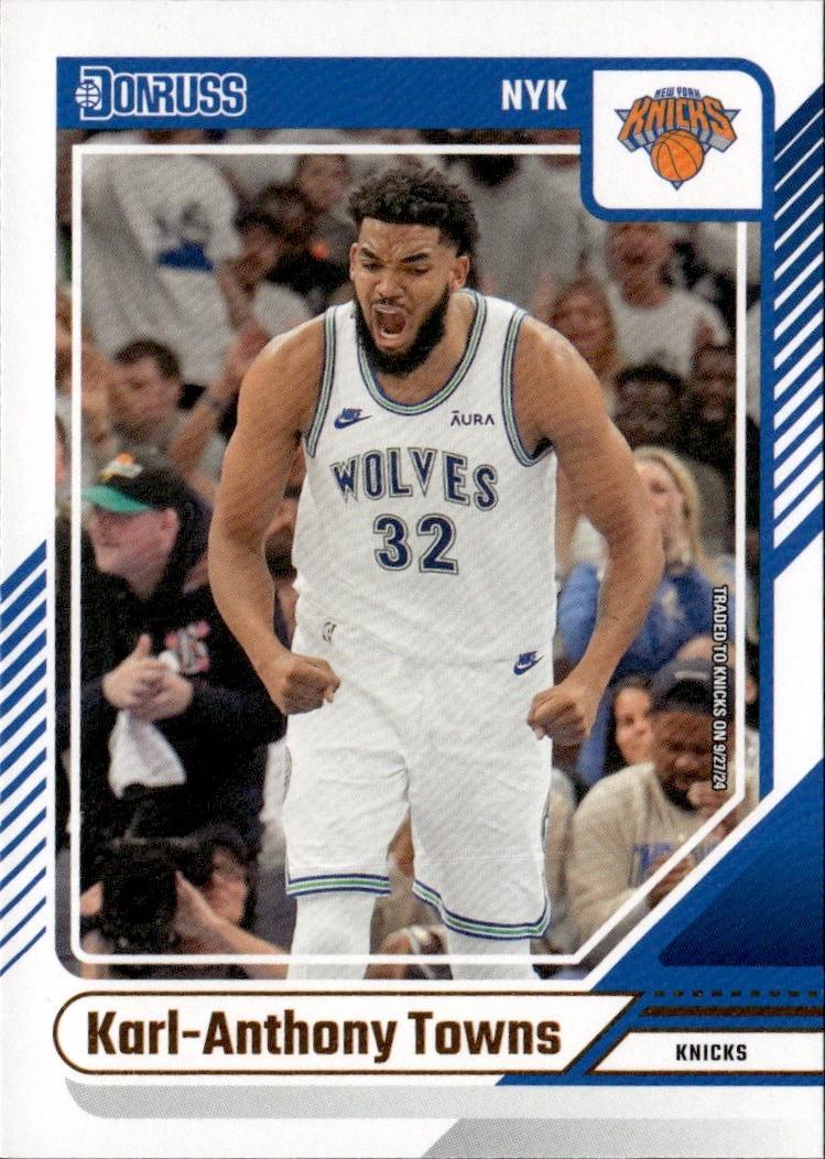 2024-25 Donruss Basketball - Base #8 New York Knicks, Karl-Anthony Towns