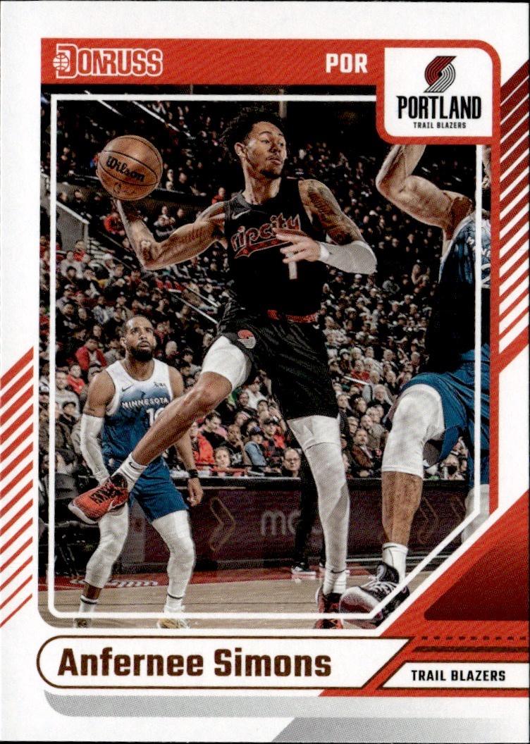 2024-25 Donruss Basketball - Base #114 Portland Trail Blazers, Anfernee Simons