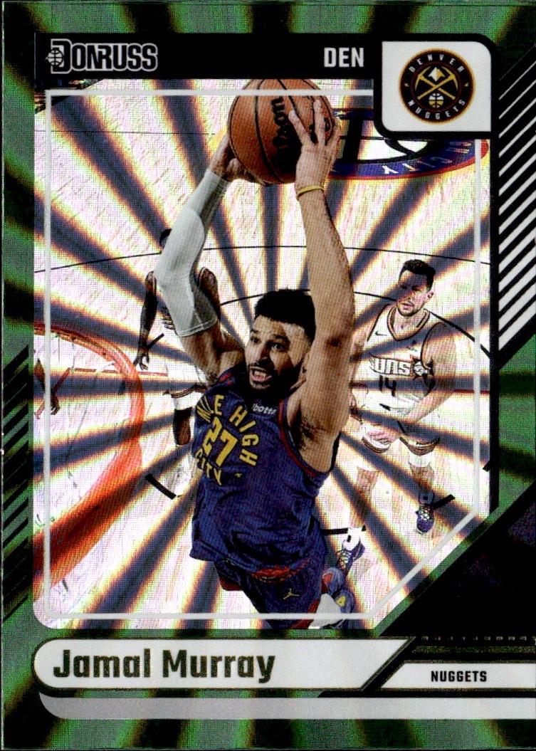 2024-25 Donruss Basketball - Base Holo Green Laser #62 Denver Nuggets, Jamal Murray