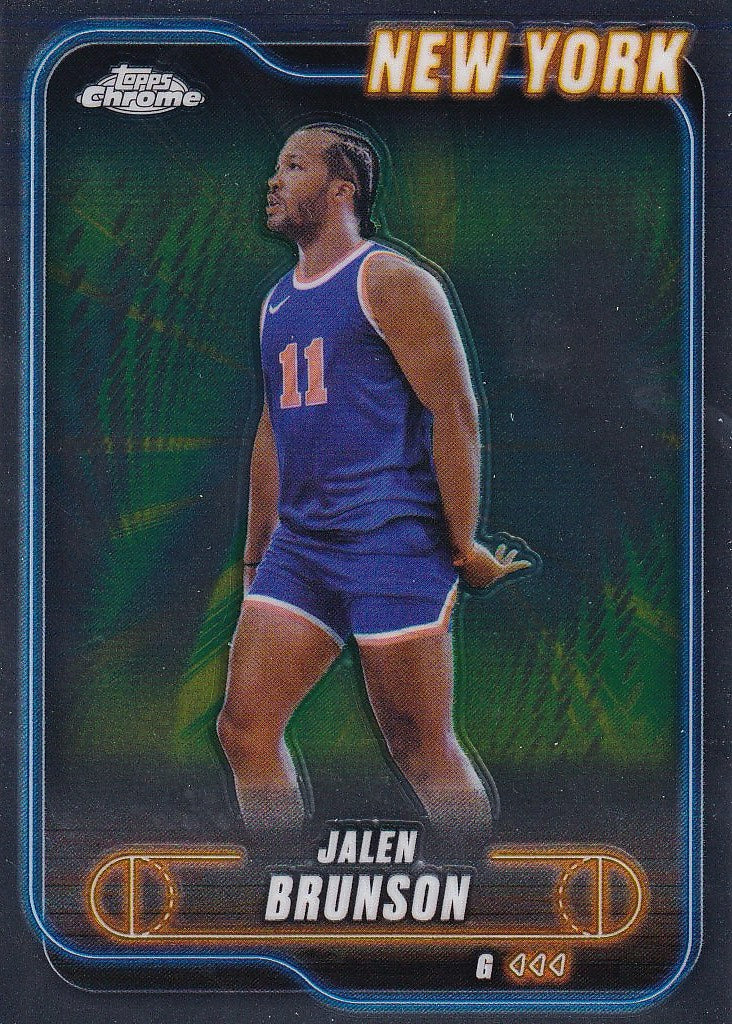 2024-25 Topps Chrome Basketball #47 New York Knicks, Jalen Brunson
