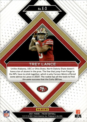 2022 Panini Prizm Football - Emergent #E-3 Trey Lance San Francisco 49ers - B