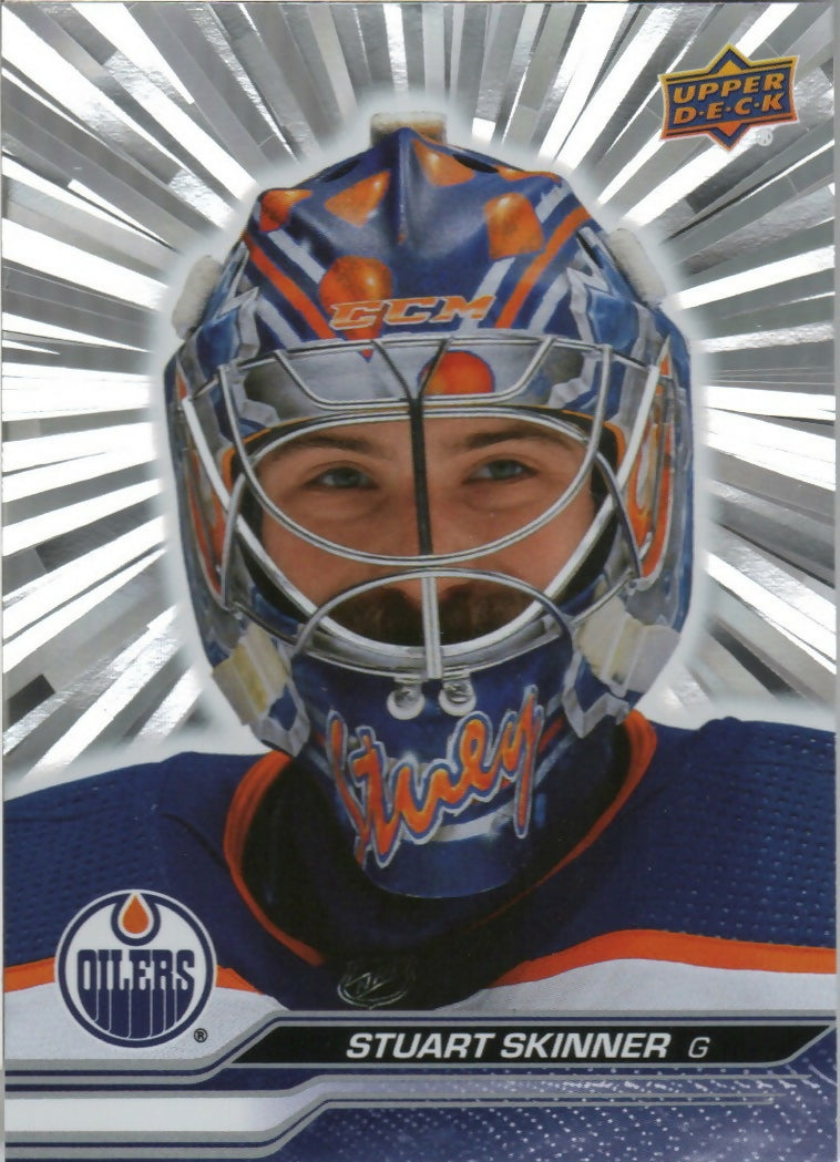 2023-24 Upper Deck Series 2 Hockey - Base - Silver Outburst #322 Stuart Skinner - Edmonton Oilers - A