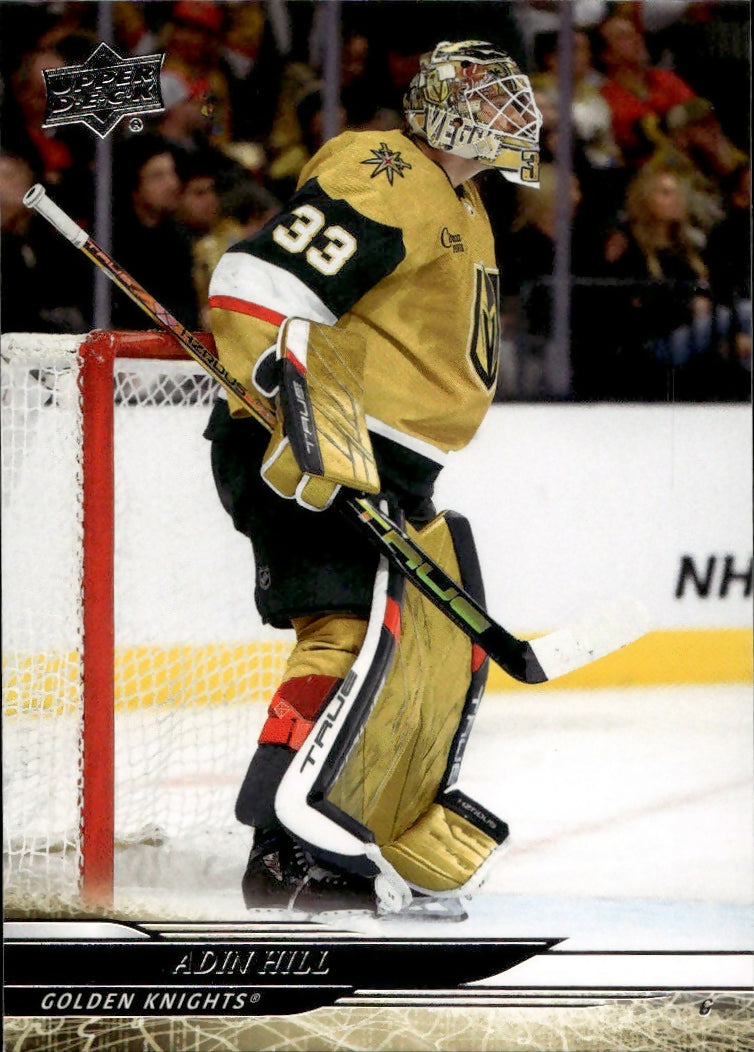 2024-25 Upper Deck Series 1 Hockey - Base #182 Adin Hill - Vegas Golden Knights - A