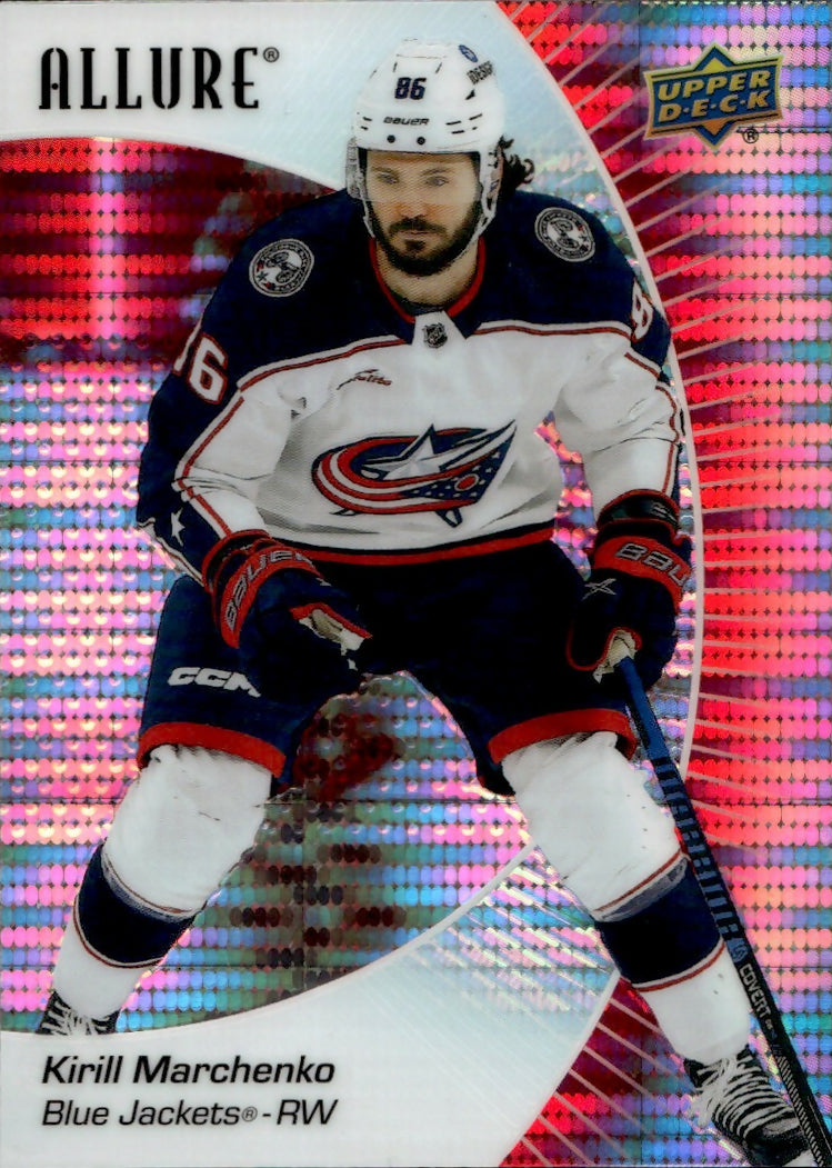 2023-24 Upper Deck Allure Hockey - Base - Red Rainbow #28 Kirill Marchenko - Columbus Blue Jackets - A