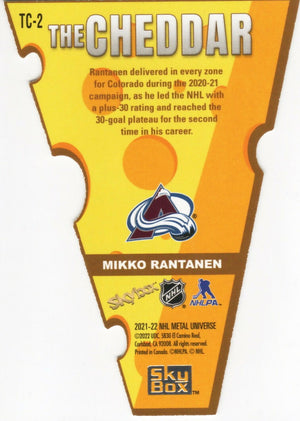 2021-22 Upper Deck Skybox Metal Universe Hockey - The Cheddar #TC-2 Mikko Rantanen - Colorado Avalanche - B