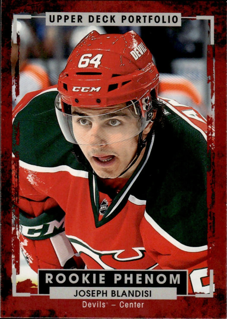 2015-16 Upper Deck Portfolio Hockey - Base - Rookie Color Photos #218 Joseph Blandisi - New Jersey Devils