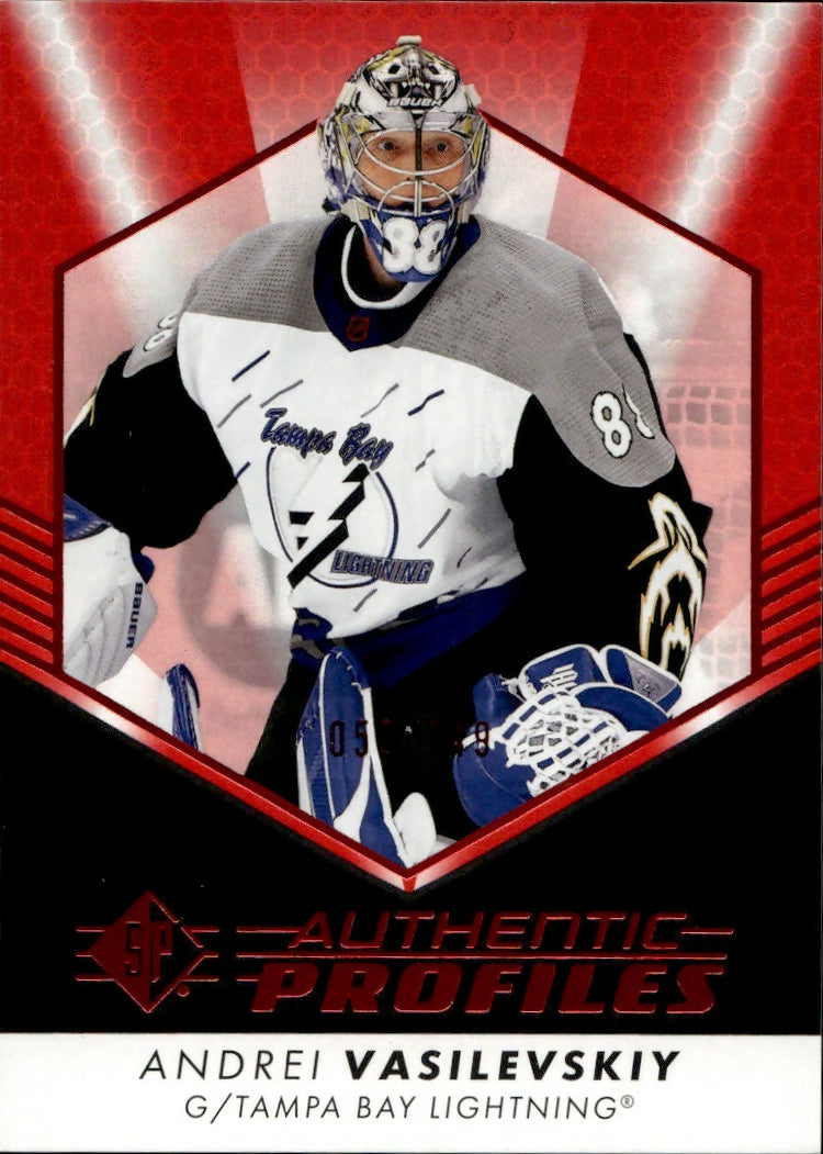 2022-23 Upper Deck SP Authentic Hockey - Authentic Profiles :149 #AP-10 Andrei Vasilevskiy - Tampa Bay Lightning - A