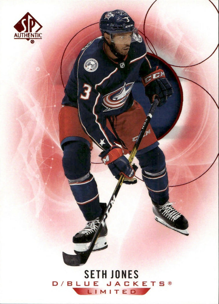 2020-21 Upper Deck Sp Authentic Hockey - Base - Red #52 Seth Jones - Columbus Blue Jackets - A