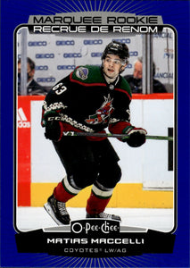 2022-23 Upper Deck O-Pee-Chee Hockey - Base - Blue - Marquee Rookie #555 Matias Maccelli - Arizona Coyotes