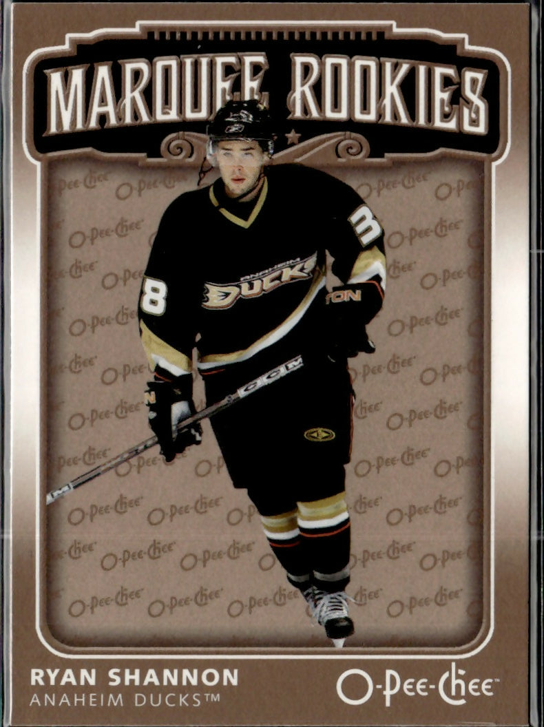 2006-07 O-Pee-Chee - Base - Marquee Rookies #537 Ryan Shannon - Anaheim Ducks - A