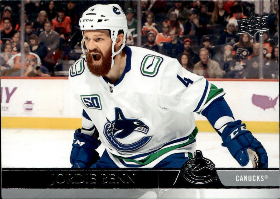 2020-21 Upper Deck Series 2 Hockey - Base #423 Jordie Benn - Vancouver Canucks - A