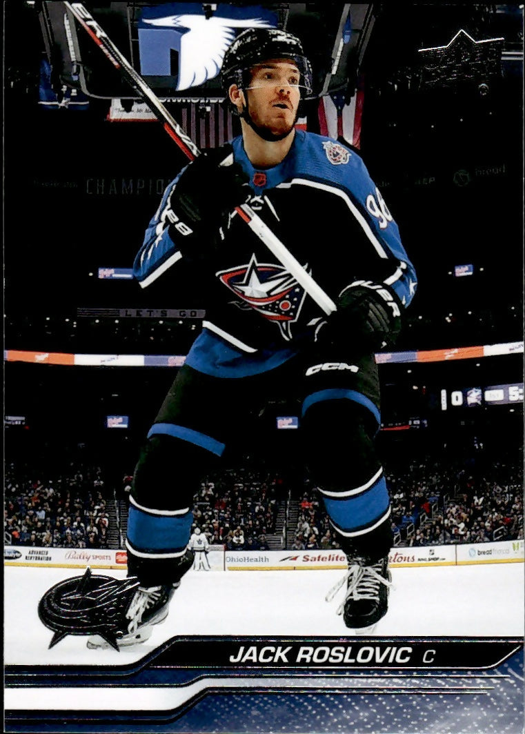 2023-24 Upper Deck Series 2 Hockey - Base #301 Jack Roslovic - Columbus Blue Jackets - A