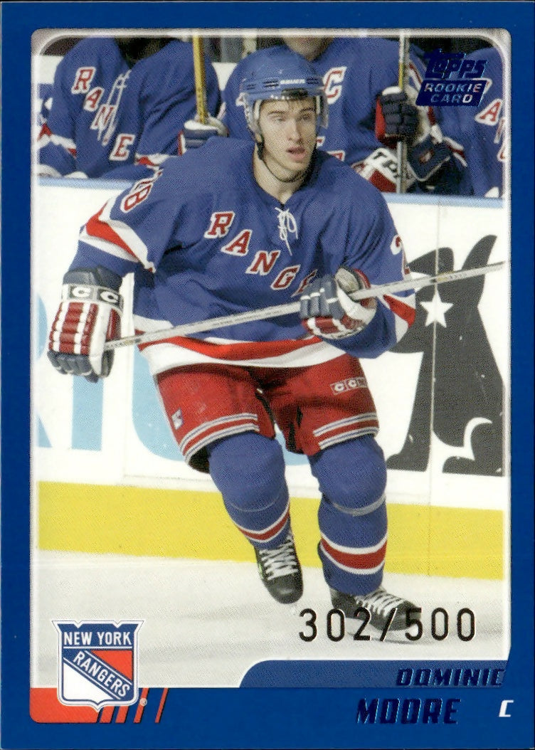 2003-04 Topps Traded - Base - Blue :500 #TT128 Dominic Moore - New York Rangers - A