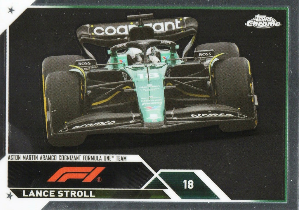 2023 Topps Chrome Formula 1 Base #107 - F1 Cars Lance Stroll - Aston Martin Aramco Cognizant Formula One Team - A