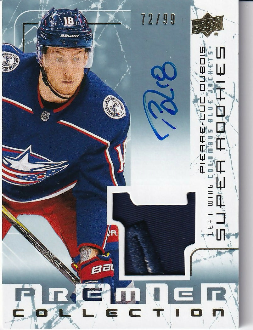 2017-18 Upper Deck Premier 2003-04 Tribute Rookie Auto Patch Auto #SSR-PD Pierre-Luc Dubois Columbus Blue Jackets