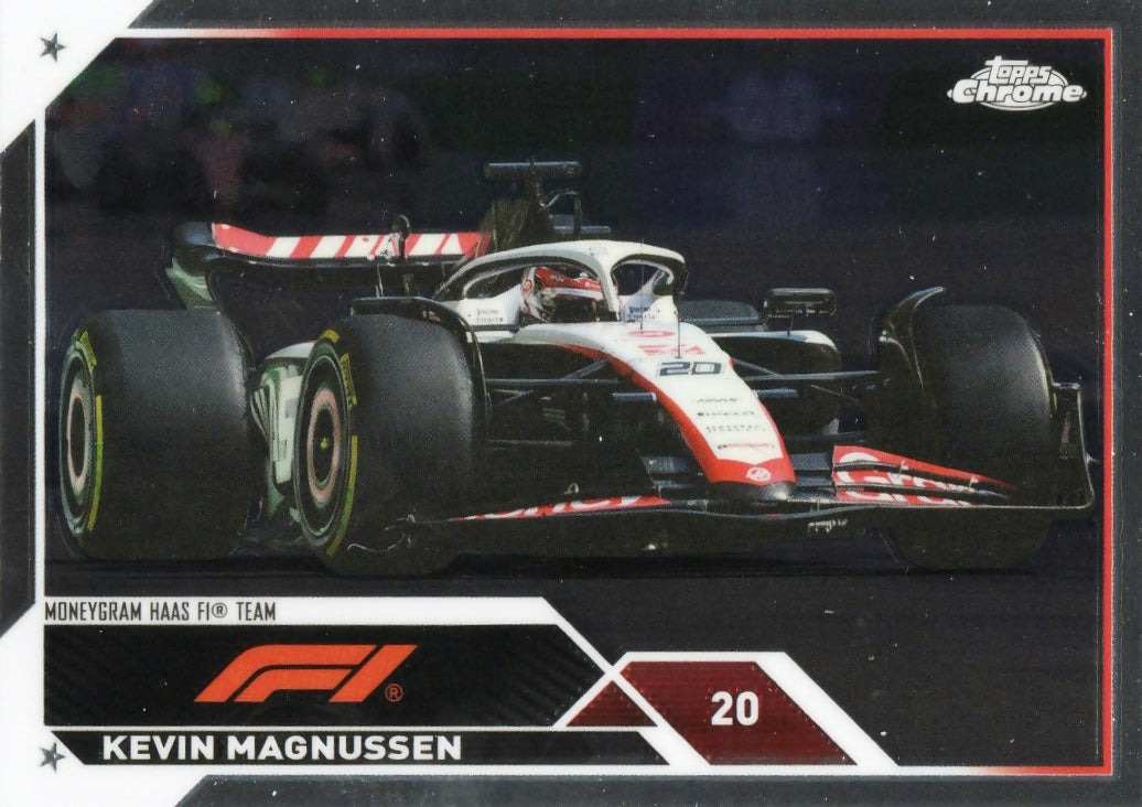2023 Topps Chrome Formula 1 Base #121 - F1 Cars Kevin Magnussen - Moneygram Haas F1 Team - A