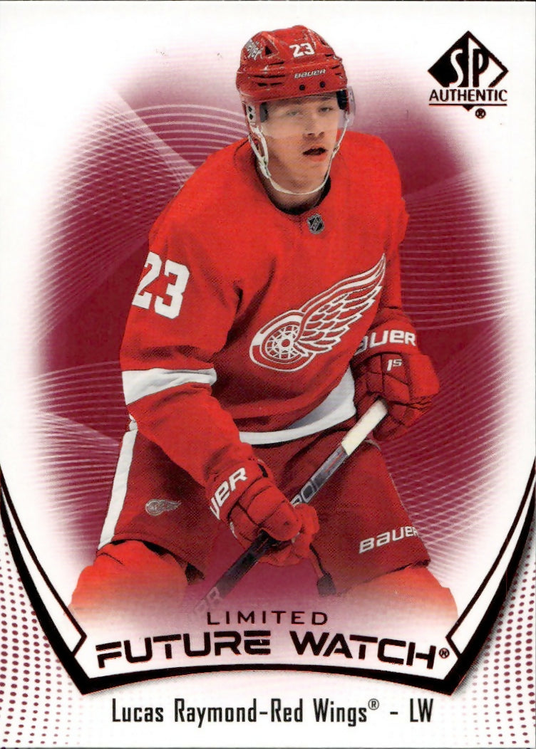 2021-22 Upper Deck SP Authentic Hockey - Base - Future Watch - Limited Red #200 Lucas Raymond - Detroit Red Wings - A