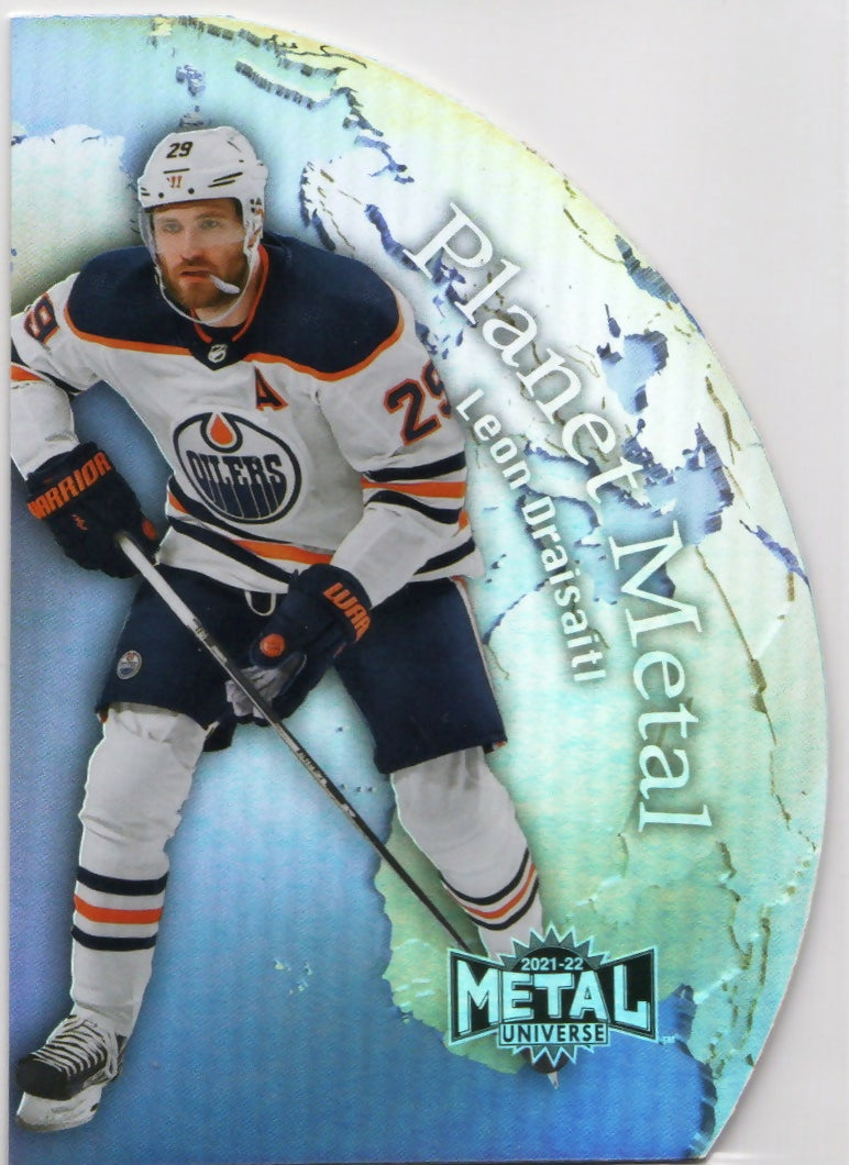 2021-22 Upper Deck Skybox Metal Universe - Planet Metal #PM-22 Leon Draisaitl - Edmonton Oilers - A