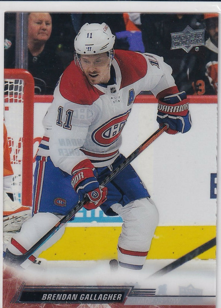 2022-23 Upper Deck Clear Cut #98 Brendan Gallagher Montreal Canadiens
