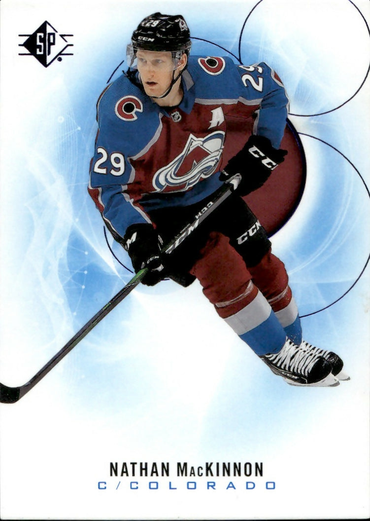 2020-21 Upper Deck Sp Authentic Hockey - Base - Blue #94 Nathan MacKinnon - Colorado Avalanche