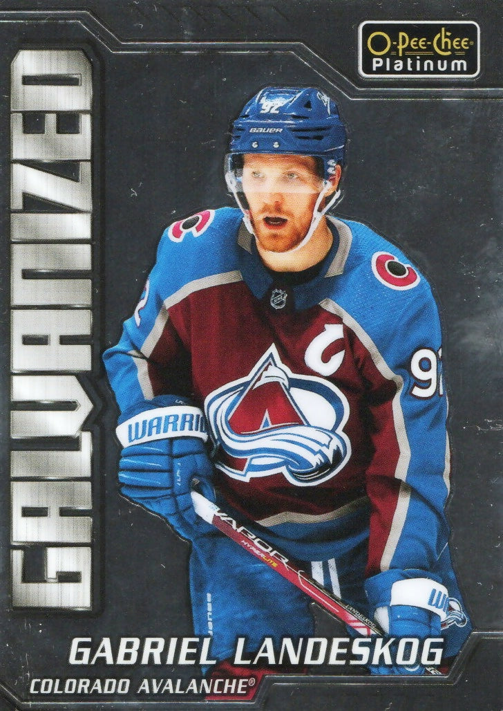 2022-23 Upper Deck O-Pee-Chee Platinum Hockey - Galvanized #G-4 Gabriel Landeskog - Colorado Avalanche - A