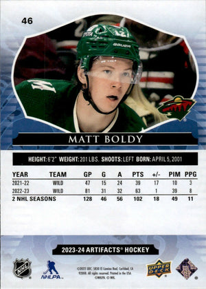 2023-24 Upper Deck Artifacts Hockey - Base #46 Matt Boldy - Minnesota Wild