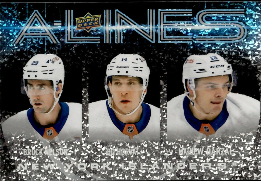 2024-25 Upper Deck Series 1 Hockey - A Lines #AL-19 Brock Nelson:Bo Horvat:Mathew Barzal - A