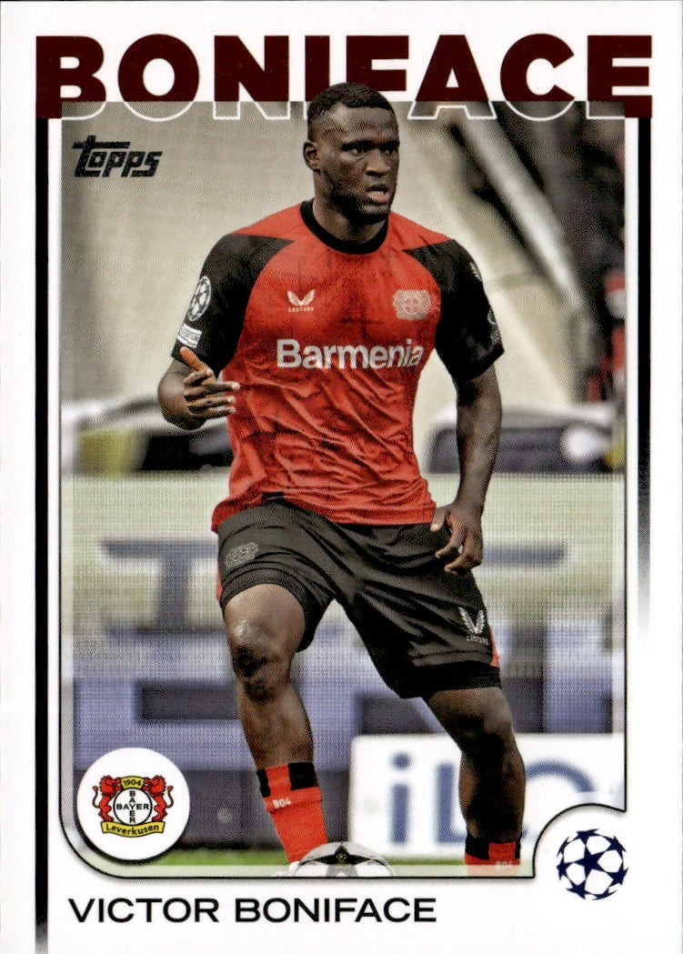 2024-25 Topps UEFA Club Competitions - Base #54 Victor Boniface - Bayer 04 Leverkusen - A