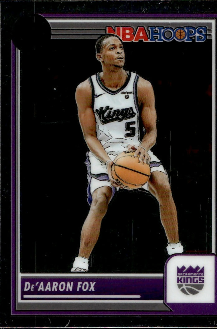 2023-24 Panini NBA Hoops Premium Stock - Base #199 De'Aaron Fox - Sacramento Kings - A