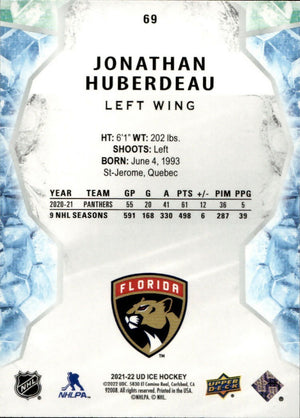2021-22 Upper Deck Ice Hockey - Base - Green #69 Jonathan Huberdeau - Florida Panthers - B