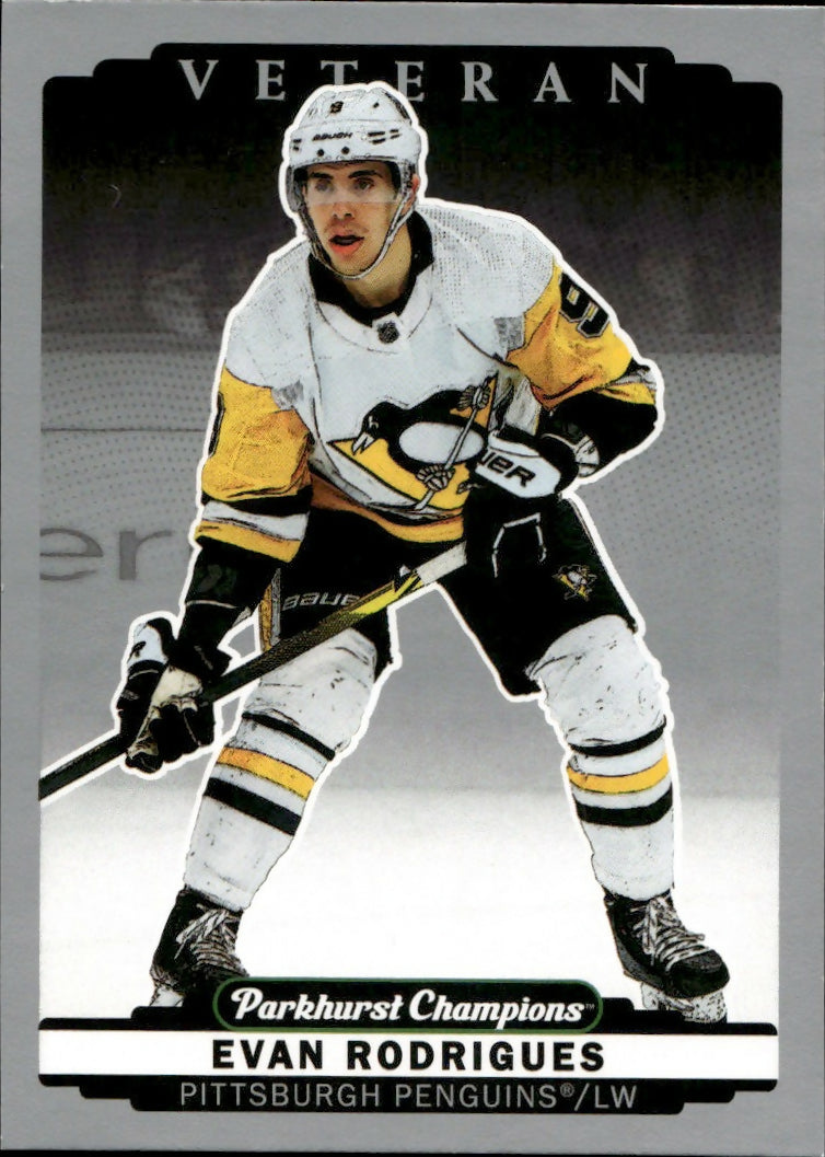 2022-23 Upper Deck Parkhurst Champions - Base - Silver #53 Evan Rodrigues - Pittsburgh Penguins - A
