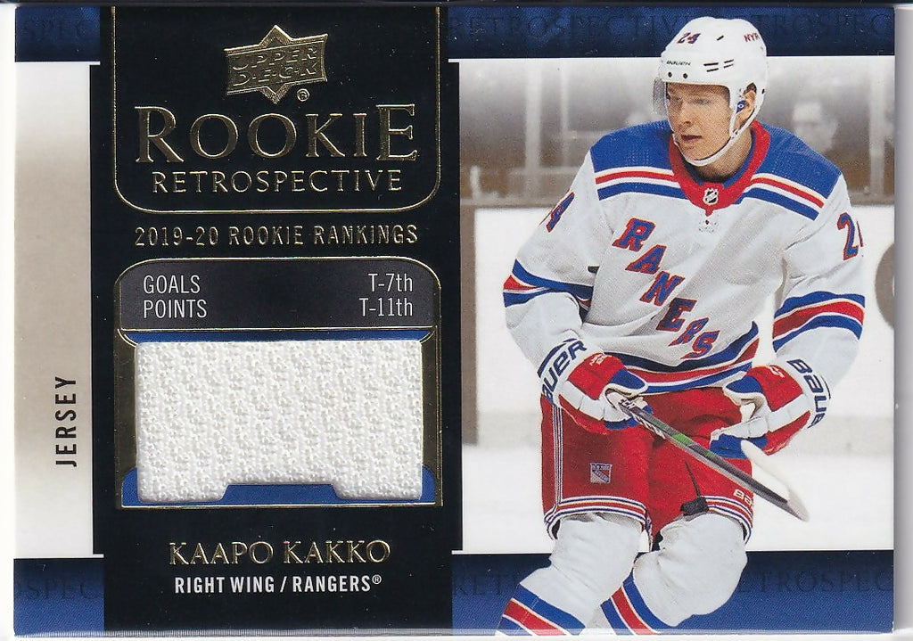 2020-21 Upper Deck Rookie Retrospective Jersey #RR-4 Kaapo Kakko New York Rangers