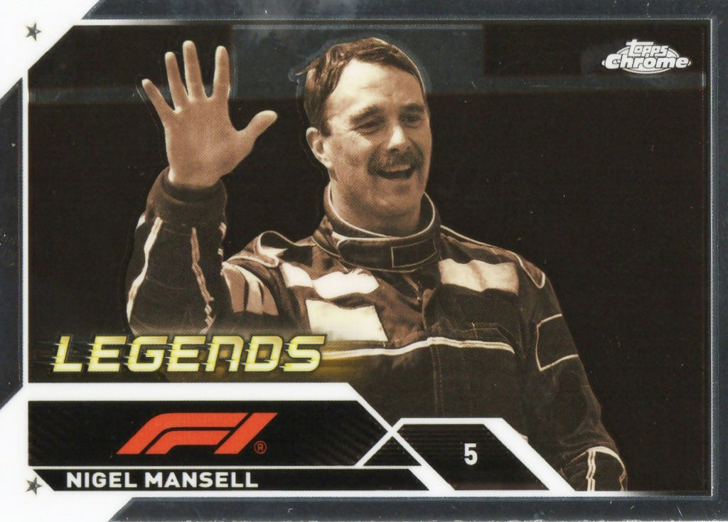 2023 Topps Chrome Formula 1 Base #197 - F1 Legends Nigel Mansell - A